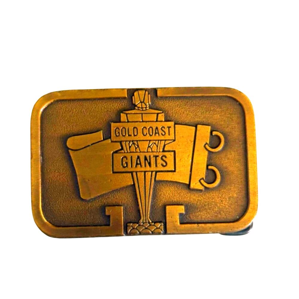 1988 Gold Coast Giants Rugby League Belt Buckle Vintage Hit Line USA NSWRL